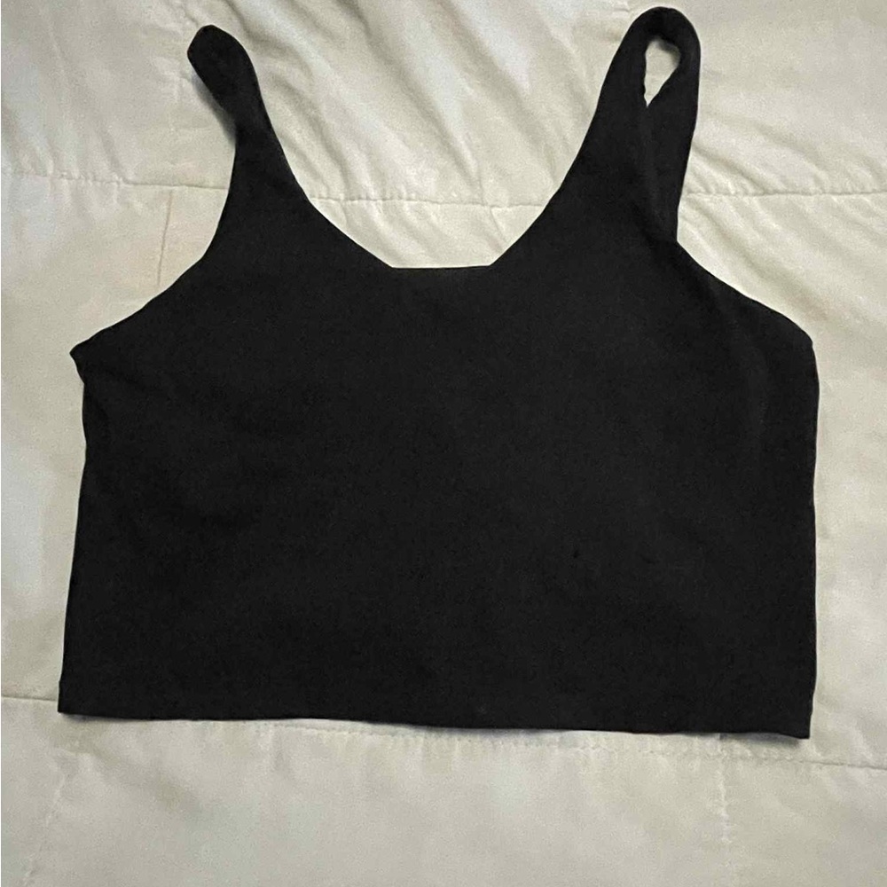 Simons Black Sleeveless Crop Top